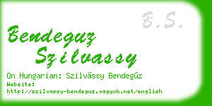 bendeguz szilvassy business card